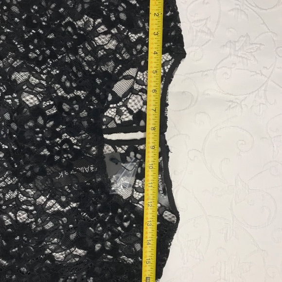 AllegraK,NWT, XL, Black, Lace, Cropped, Overlay, Long Sleeve, Top - Picture 6 of 8